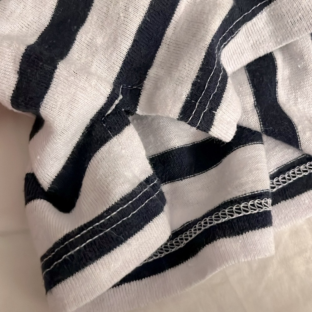 Old Navy navy blue and white striped shirt - Picture 5 of 5